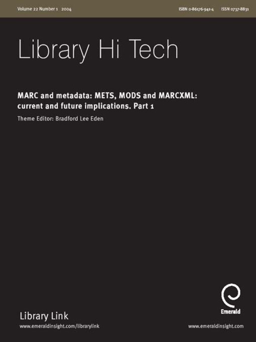 Title details for Library Hi-Tech, Volume 22, Issue 1 by Brad Eden - Available